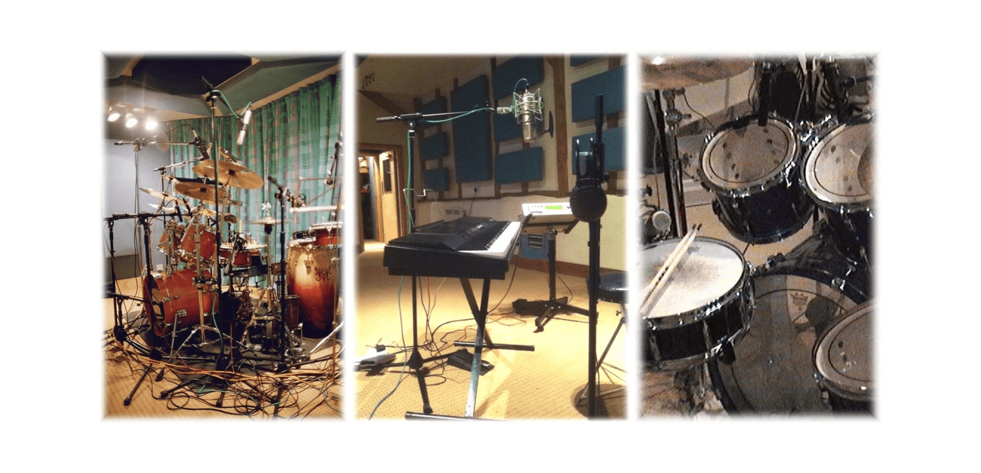 Orchard Cottage percussion room & live room.
