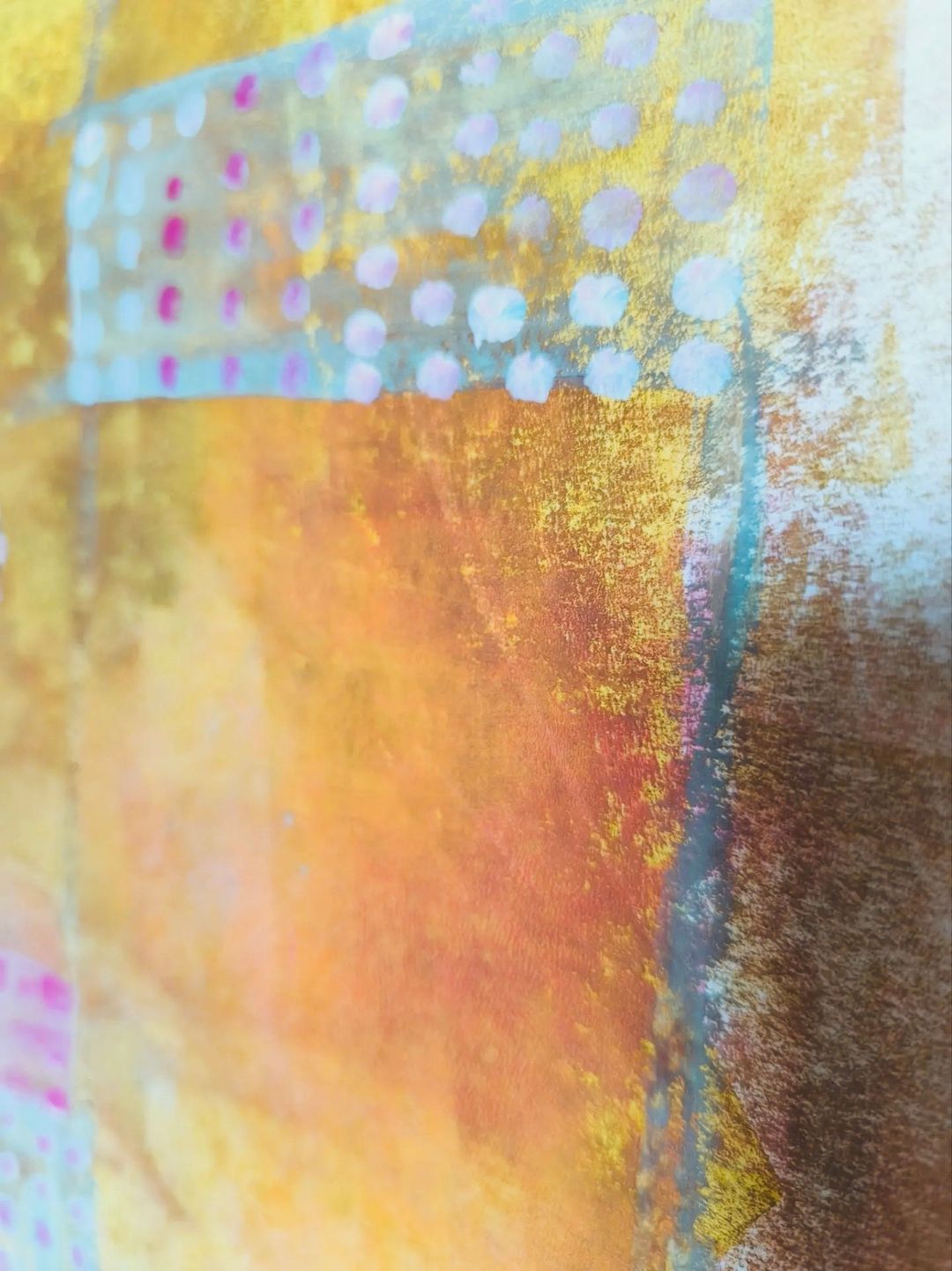 Bild mit Acryl im Atelier Samenkorn.