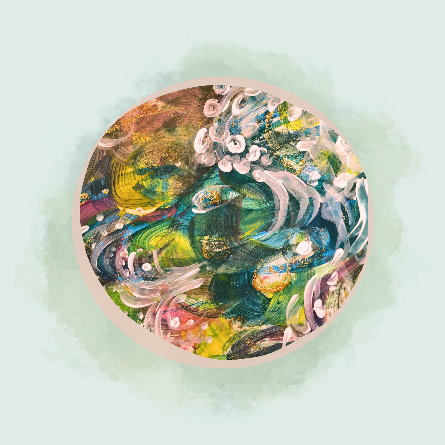 Intuitives Malen im Atelier Samenkorn - dieses Bild ist in Detmold entstanden