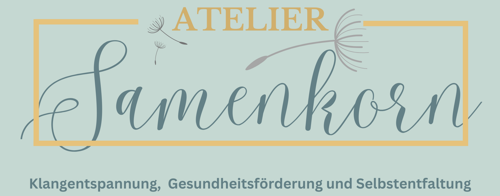 Schriftzug Atelier Samenkorn