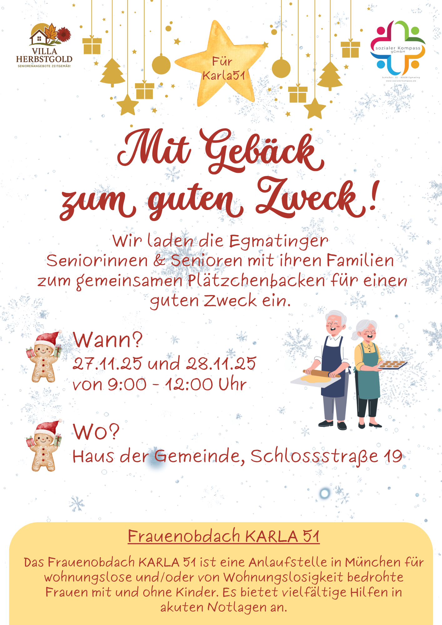 Backen, Senioren, Plätzchen, Gebäck, guter Zweck