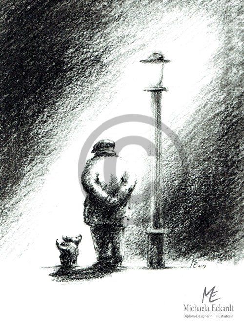 Hund und Mensch, zwei verstehen einander ohne Worte..