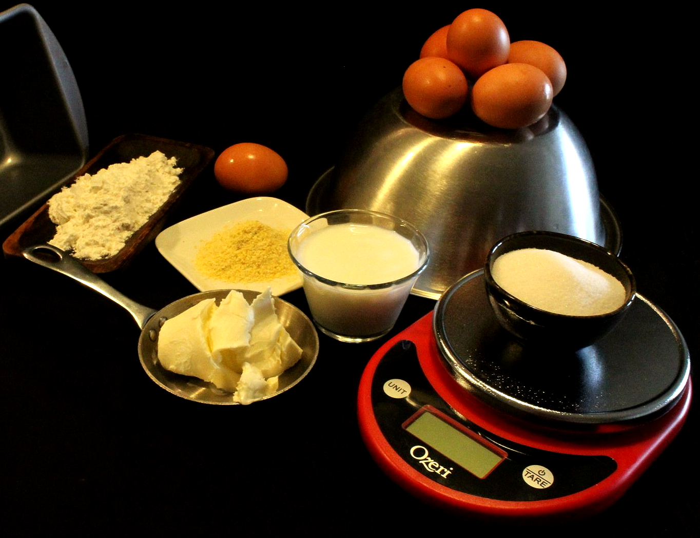 ingredientes, postre, fluffy, bizcocho