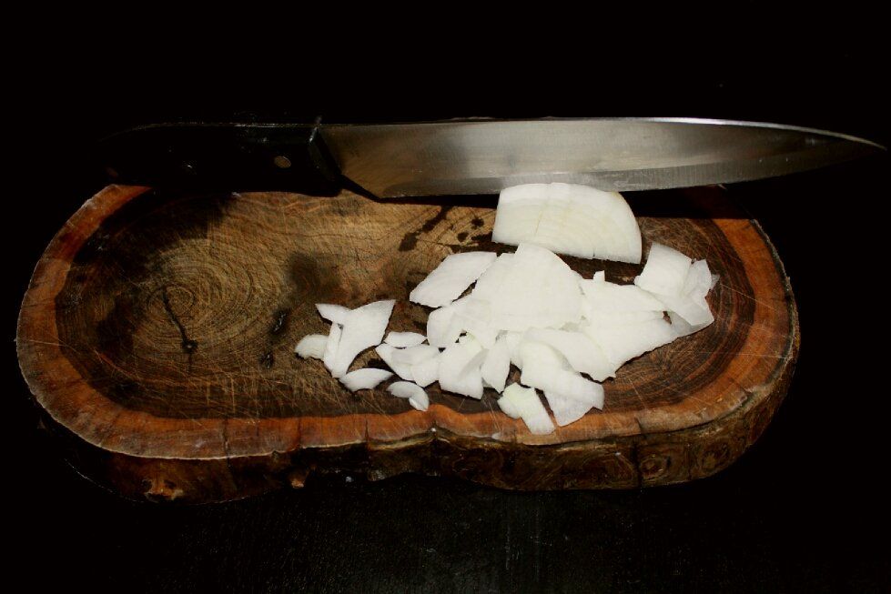 cebolla cocina receta dieta cortar corte cuchillo