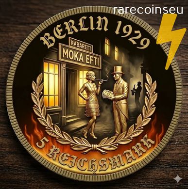 Berlin 1929 die Goldenen Zwanziger Jahre in Deutschland in Form einer Sammlermünze
