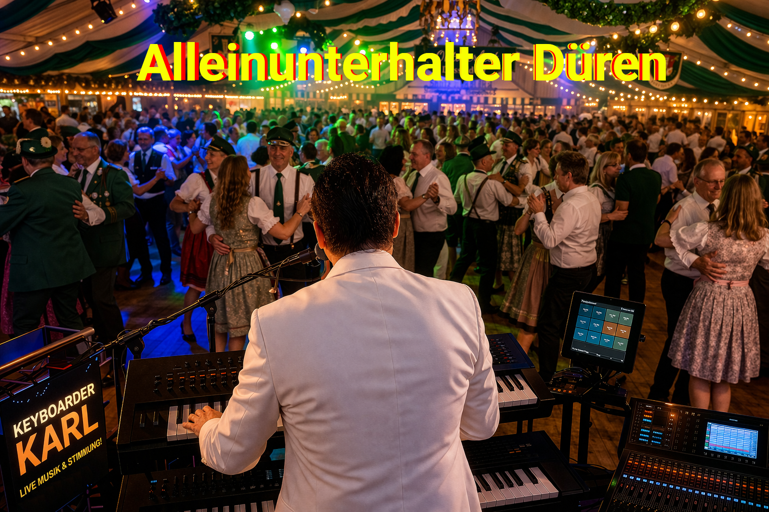 Egal ob Alleinunterhalter für Tanz in den Mai, Alleinunterhalter für Karneval, Oktoberfest oder auch Alleinunterhalter für Firmen Feier !