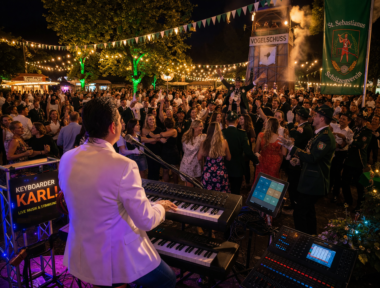 Keyboarder Karl beim Schützenfest - Top Entertainment und Party Stimmung mit dem Alleinunterhalter Düren - Dj Düren