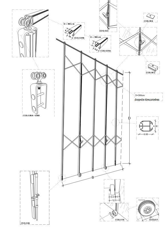 ausziehbare Hallen + Tunnel, Faltgaragen, Lager-Zelthallen