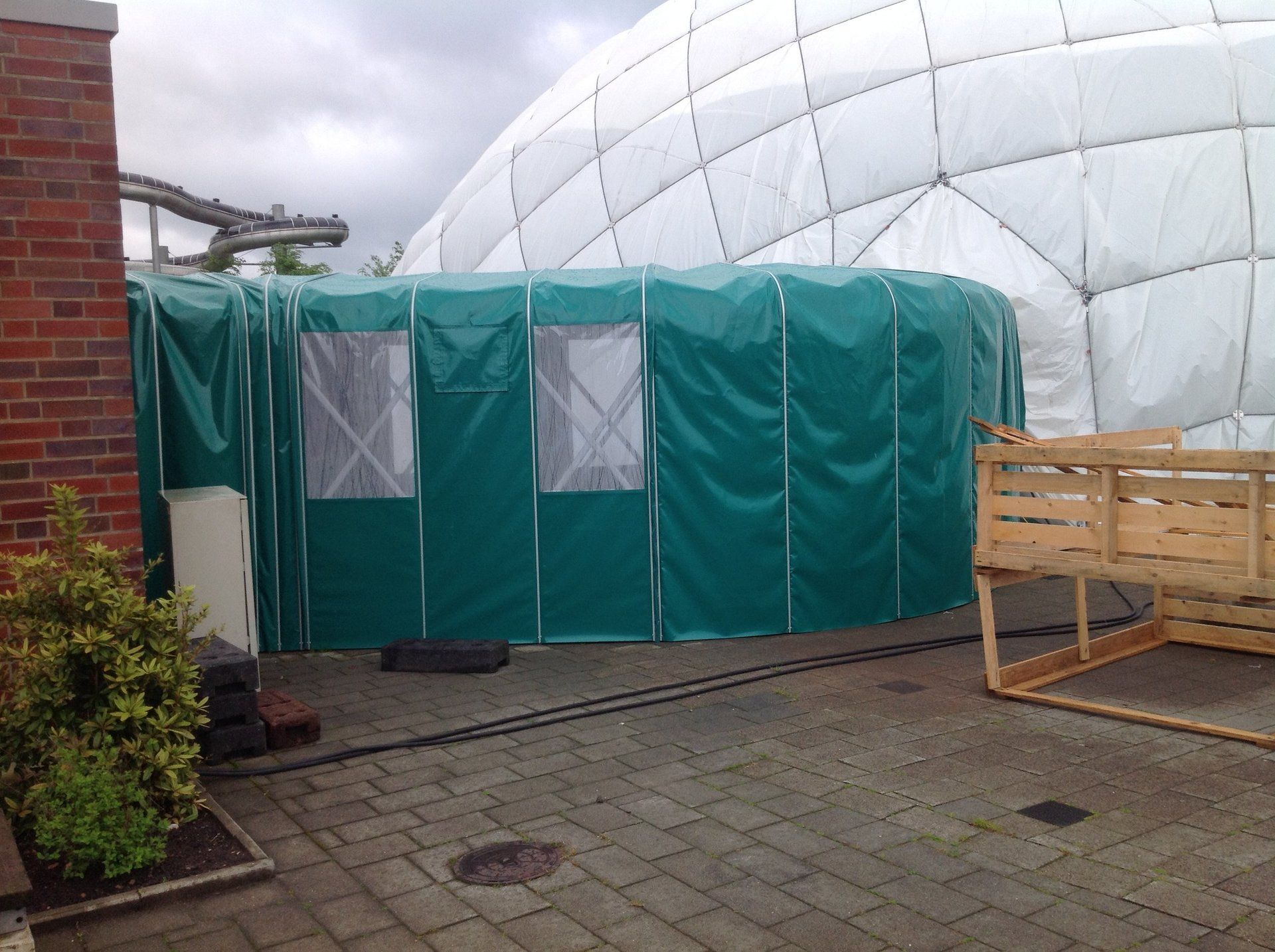 Garage, Faltgarage, Spieler-Tunnel, Hallen zusammenschiebbar