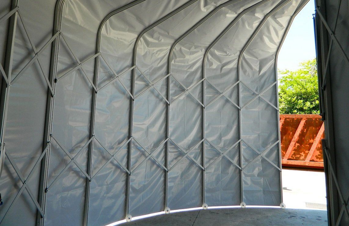 Garage, Faltgarage, Spieler-Tunnel, Hallen zusammenschiebbar