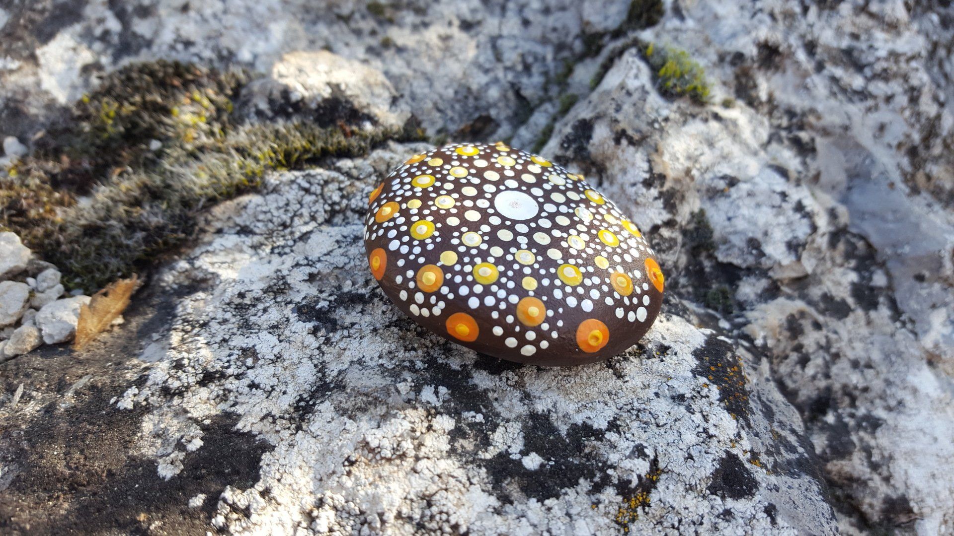 mandala, piedra de playa, stone beach