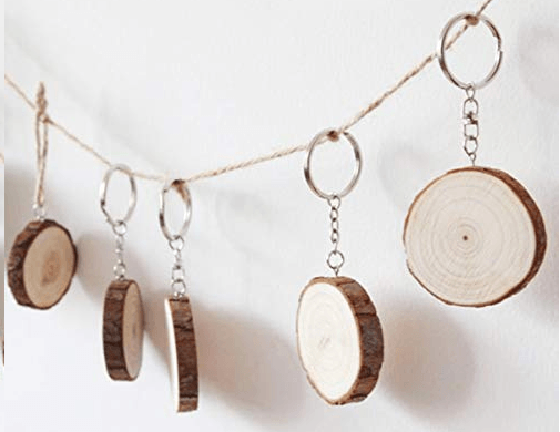 Llavero, piedra natural, madera,  piedra de playa