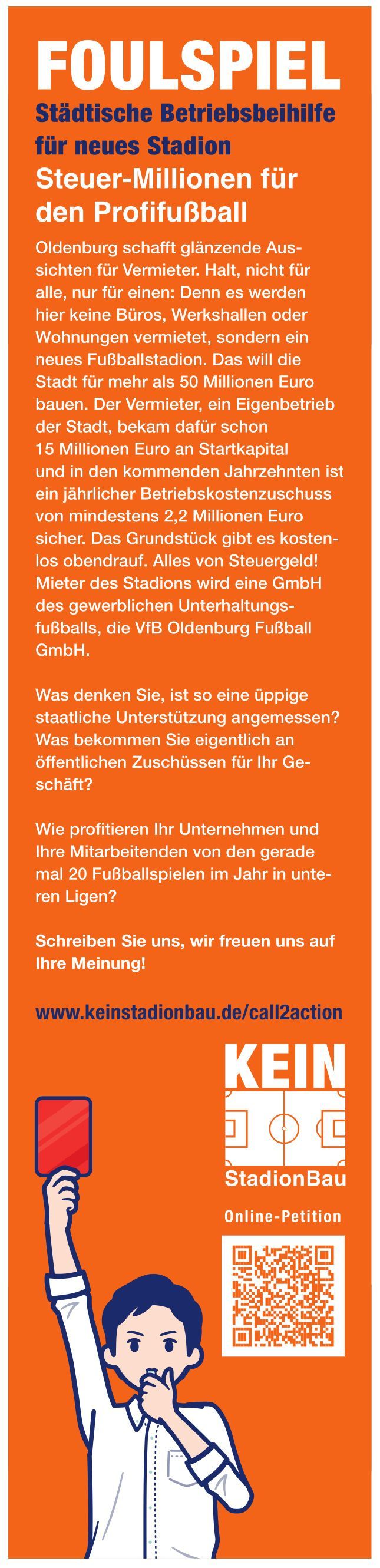 Keine Steuer-Millionen für den gewerblichen Fußball!