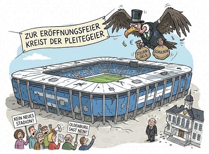 Über der Eröffnungsfeier schwebt der Pleitegeier