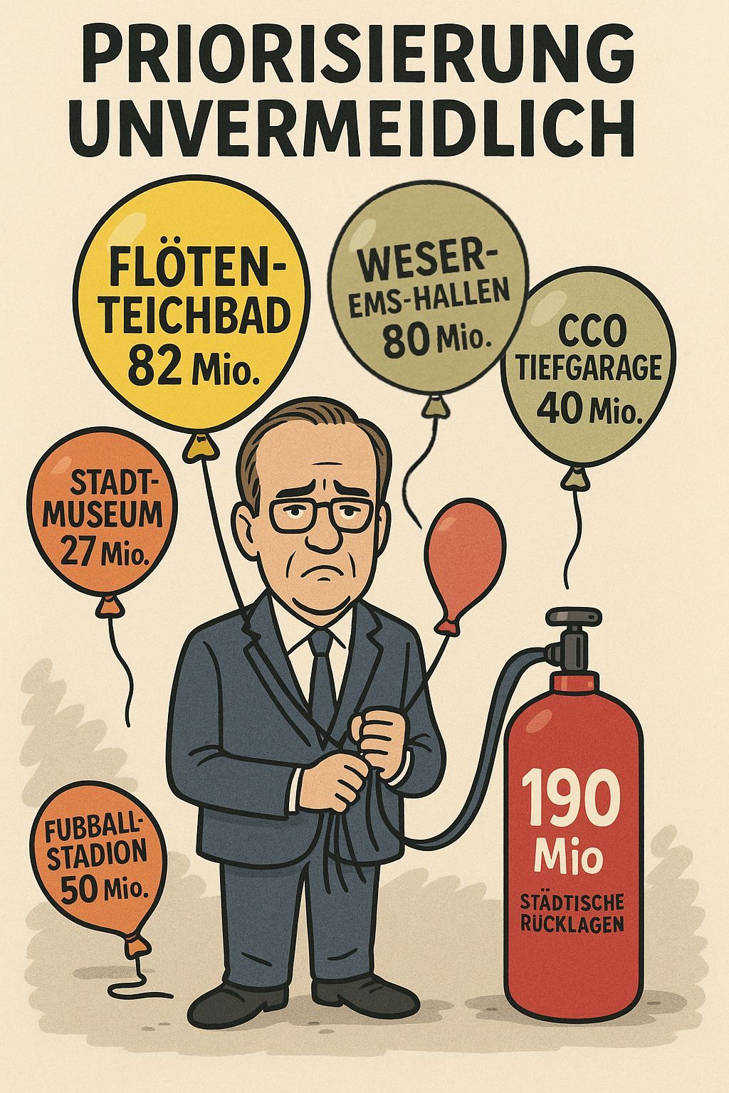 Priorisierung unvermeidlich Priorisierung der städtischen Ausgaben unvermeidlich