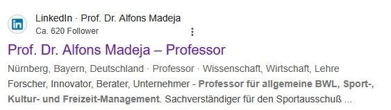 Alfons Madeja Wie sich SLC-Gründer Alfons Madeja im Internet darstellt.