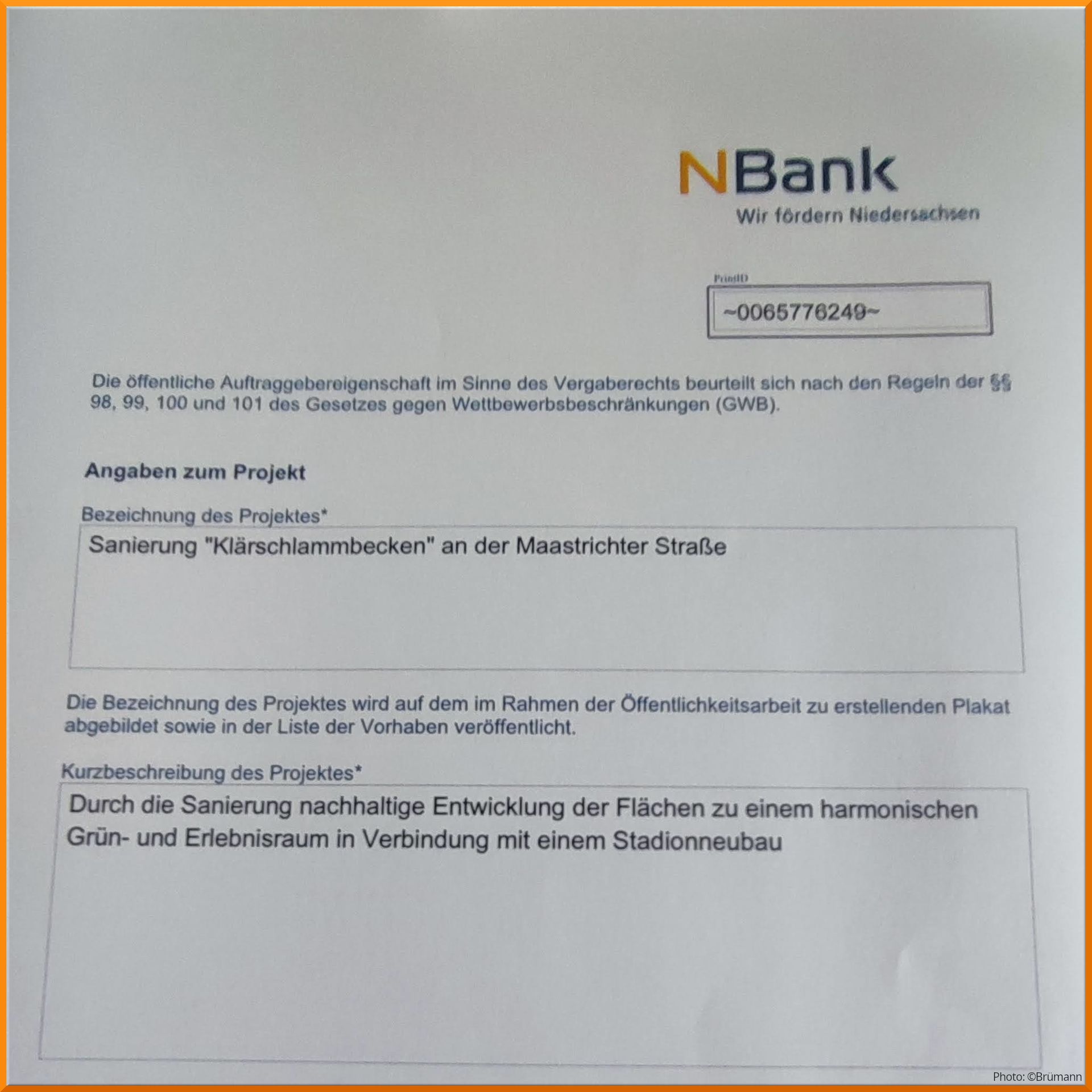Im Förderantrag an die NBank mutieren 70.000 qm versiegelte Stadion- und Parkplatzfläche zu einem harmonischen grün und Erlebnisraum.
