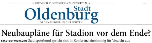 Neubaupläne für Stadion vor dem Ende? Stadtsportbund spricht sich einstimmig für Verzicht aus.