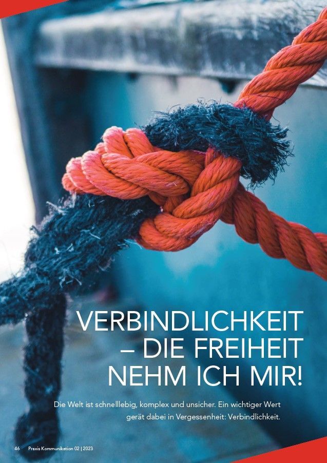 Titelbild Zeitschriftenartikel Verbindlichkeit