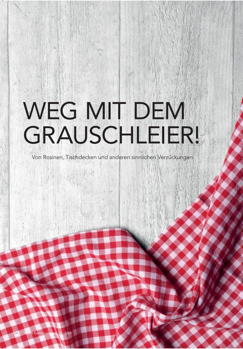 Titelbild Zeitschriftenartikel Weg mit dem Grauschleier