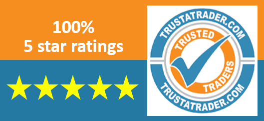 100% five star ratings on Trust a Trader