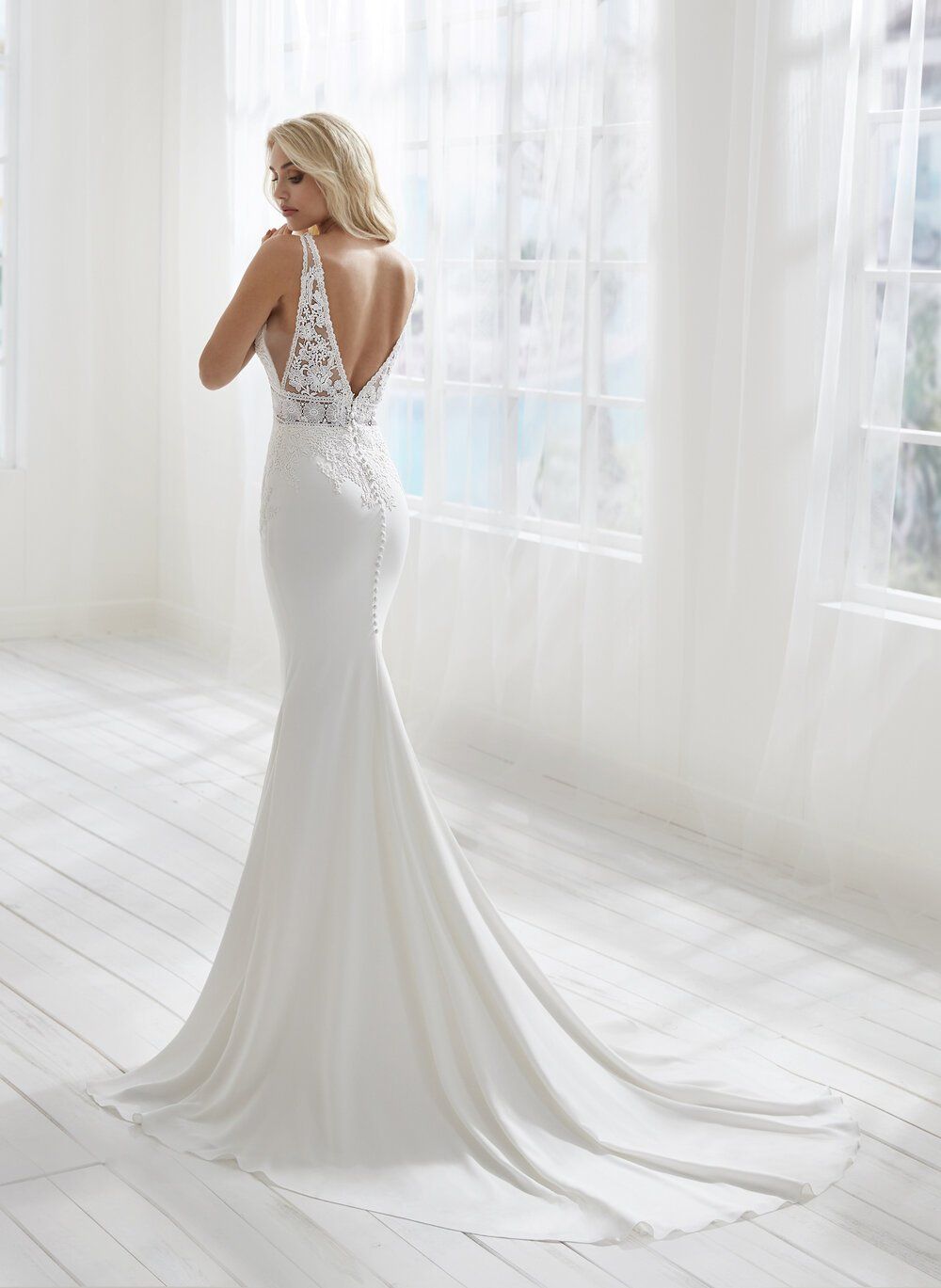 Randy Fenoli Fitted Flare Dress | Bailey | Coates Couture