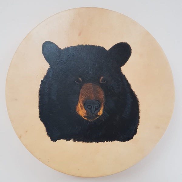Bear Shamanic Drum Handpainted