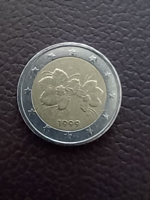 2 Euro Münze Moltebeere 1999 M Finnland Vorderseite