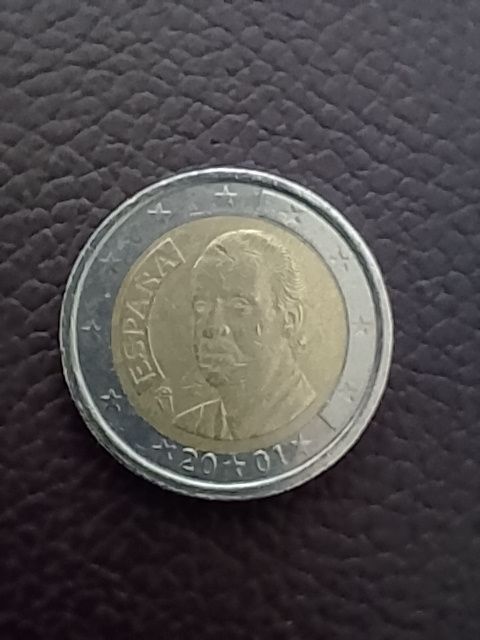 2 Euro Münze 2001 Espana König Juan Carlos Vorderseite