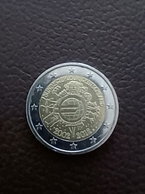 2 Euro Münze 2002 Danthe Alighieri Italien Vorderseite