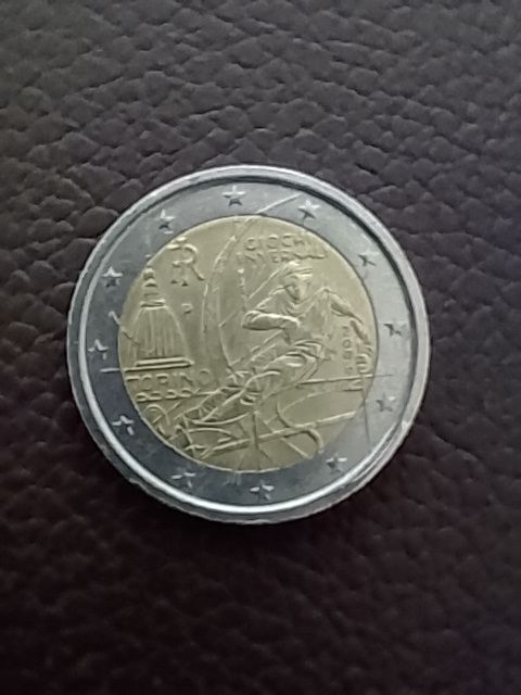 2 Euro Italien Olympische Winterspiele in Turin 2006 Vorderseite