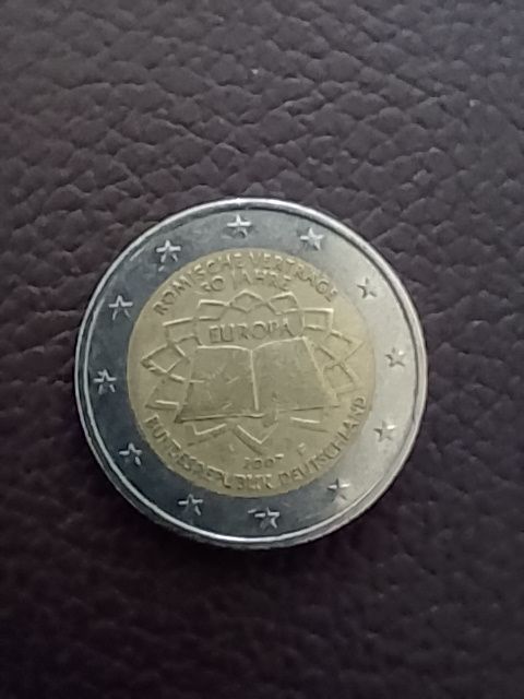2 Euro Münze I2007 F Römische Verträge 50 Jahre Bundesrepublik Deutschland Vorderseite