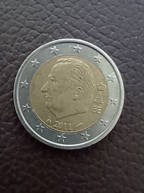 2 Euro Münze Belgien 2011 König Albert II Vorderseite