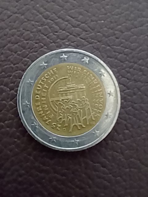 2 Euro Münze2015 25 Jahre Deutsche Einheit D BW Vorderseite