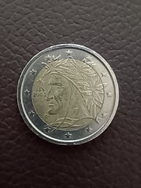 2 Euro Münze2001 Liberté Égalité Fraternité Rückseite