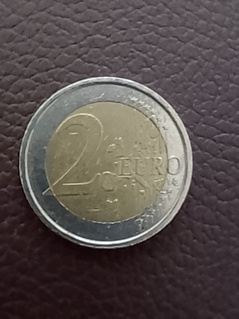 2 Euro Münze Italien Dante Alighieri 2002 Vorderseite