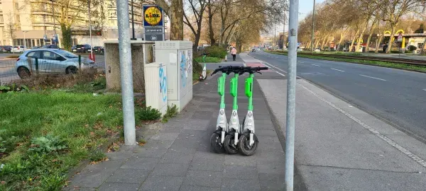2 E-Bikes liegen im Grünen Umgekippt.