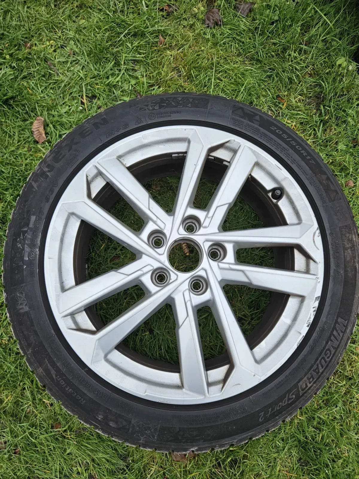 1  Audi Alufelgen mit Profil auf der Wiese