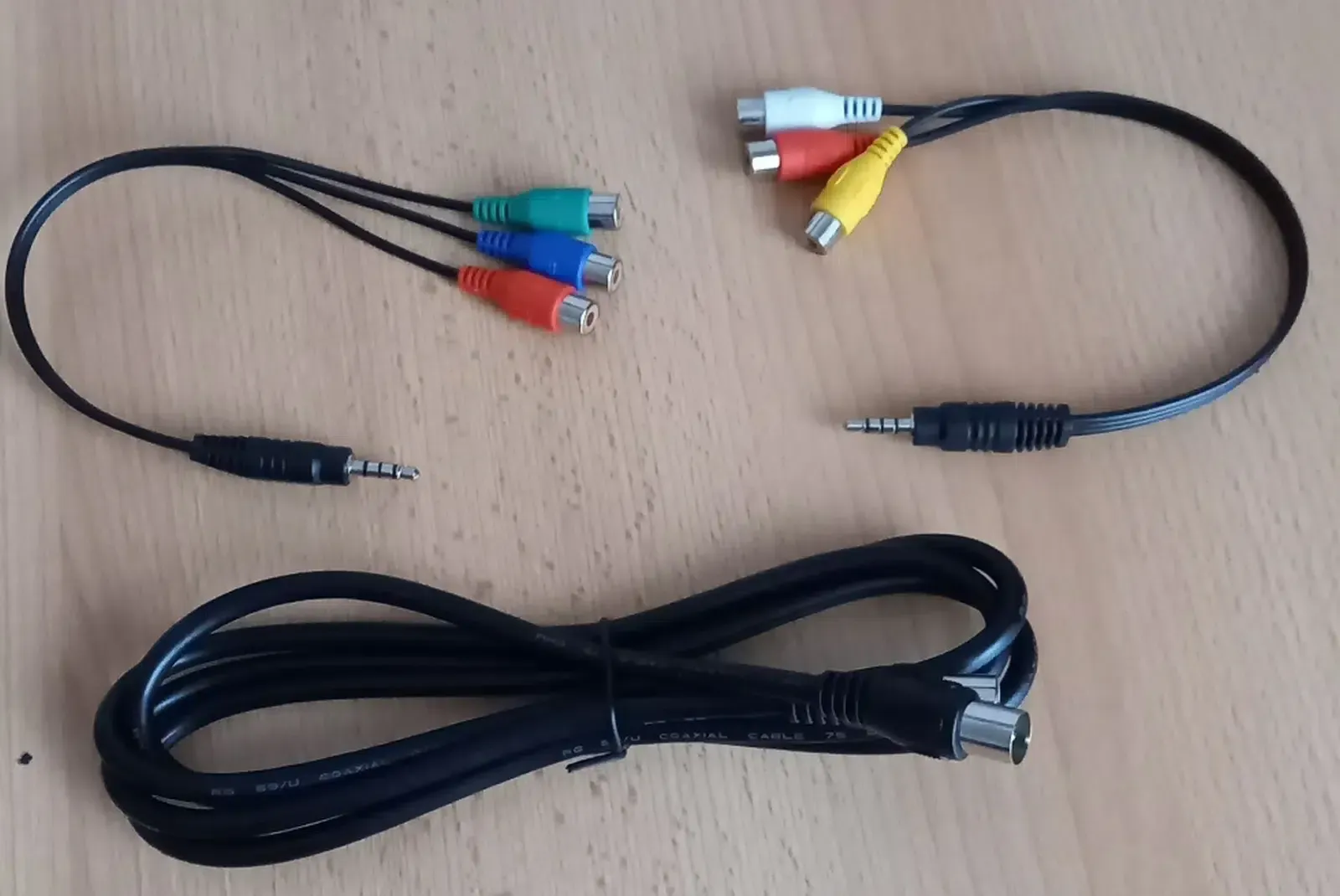 Audiokabel Schwarz-TV-PC-3 Teilig