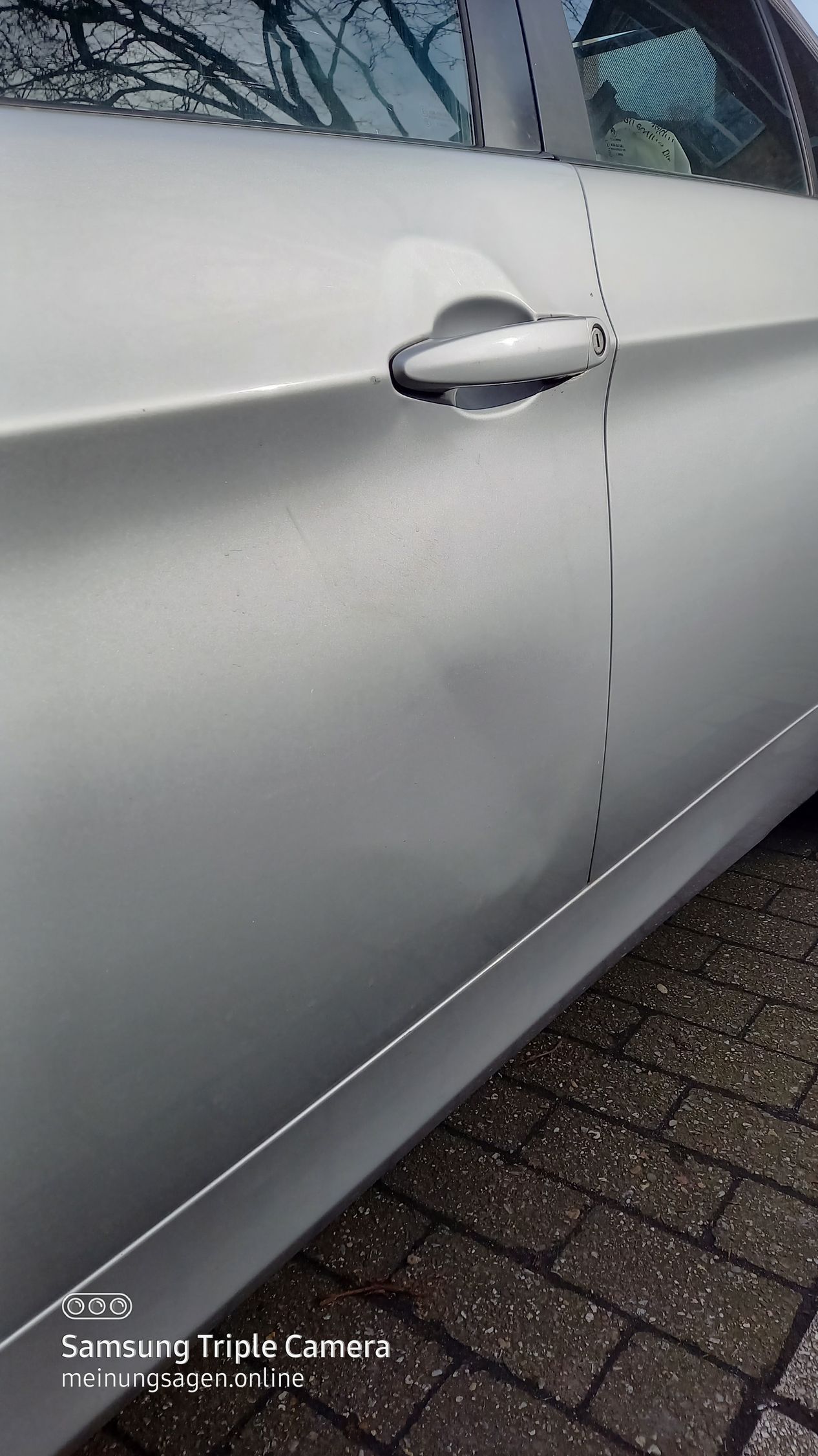 BMW 320i Limousine Silber Baujahr 2008 Beule Beifahrerseite