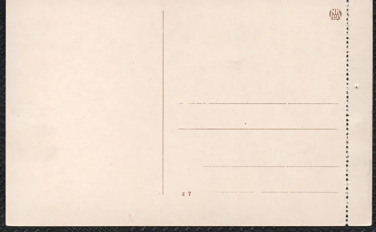 Postkarte 1914 Rückseite leer 