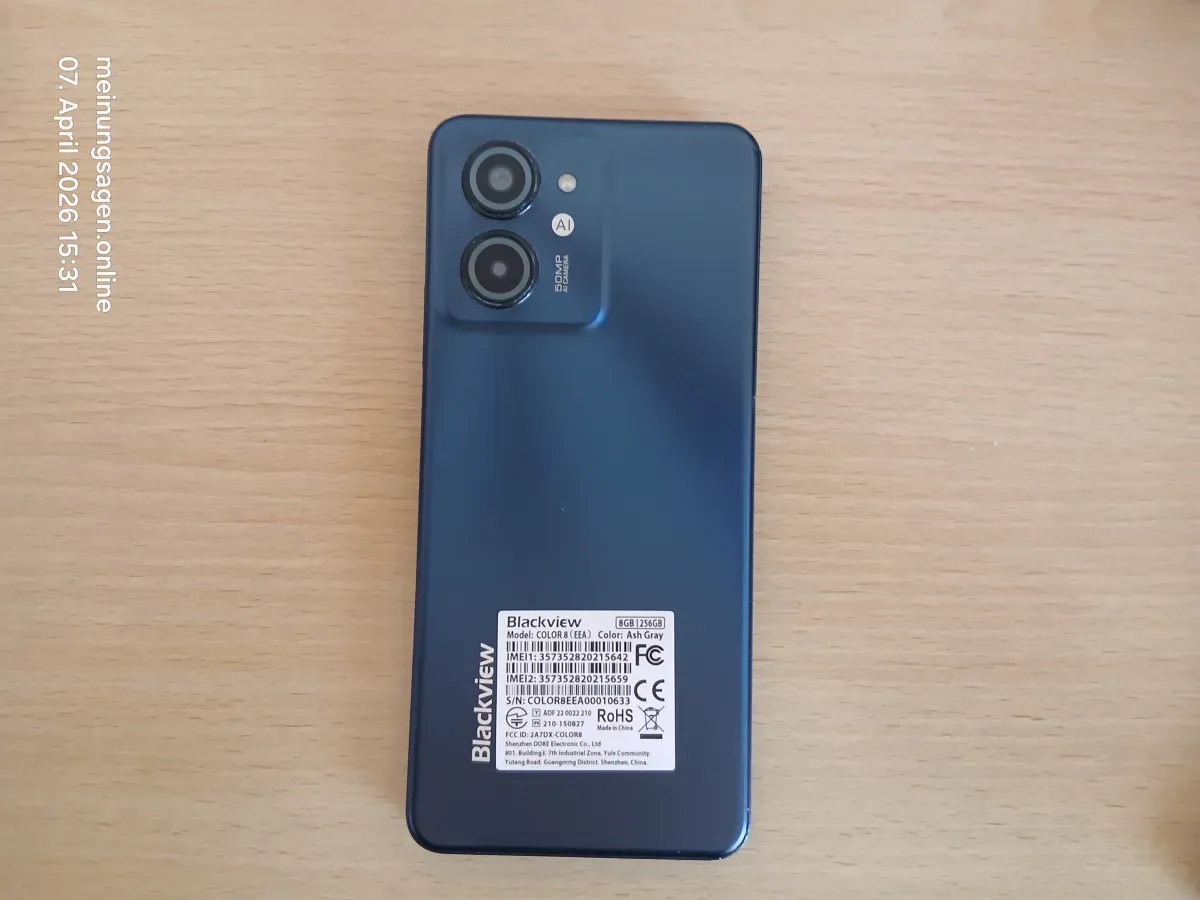 Blackview Color8 Schwarz Rückseite Kamera 