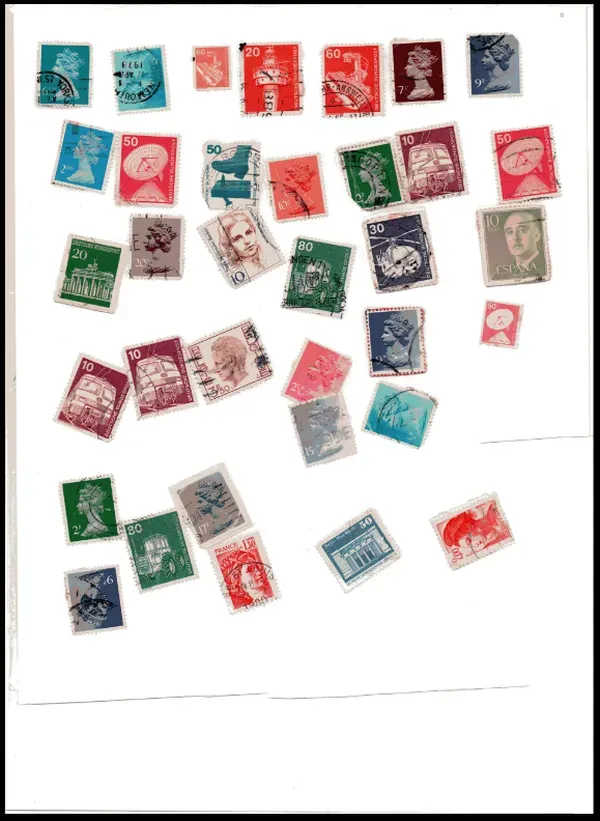 Sammlung von Briefmarken von 1912 bis 2000 