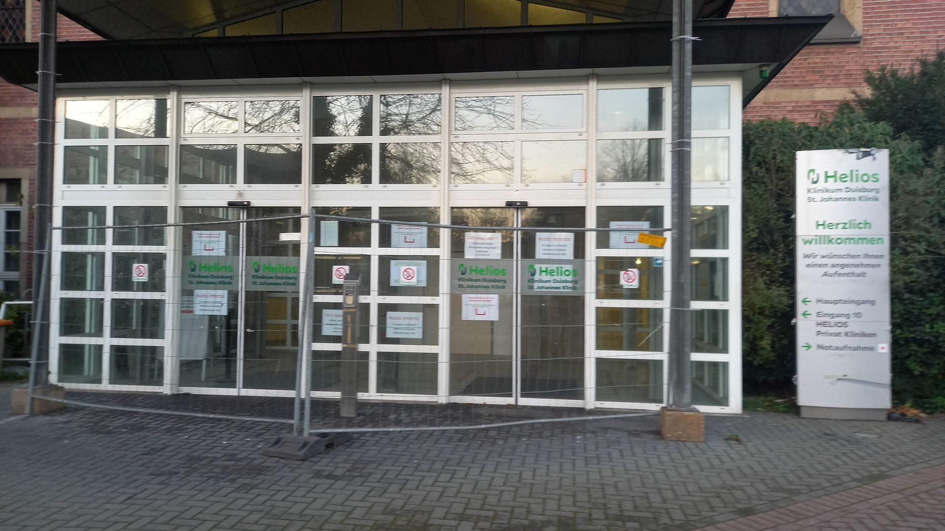 Duisburg Hamborn Johannes Klinik Helios Alter Eingang