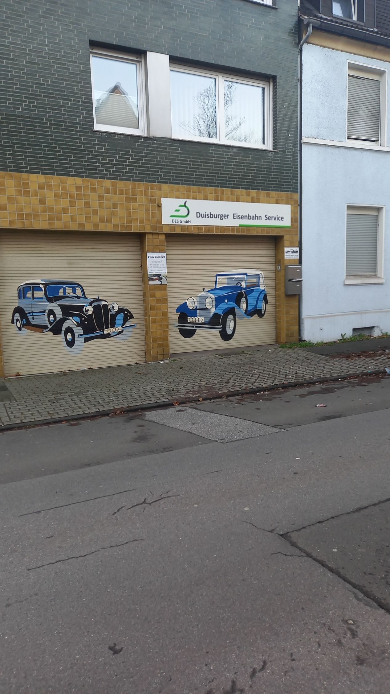 Duisburg Hamborn Im Birkenkamp Eisenbahn Service Eingang Bemalt