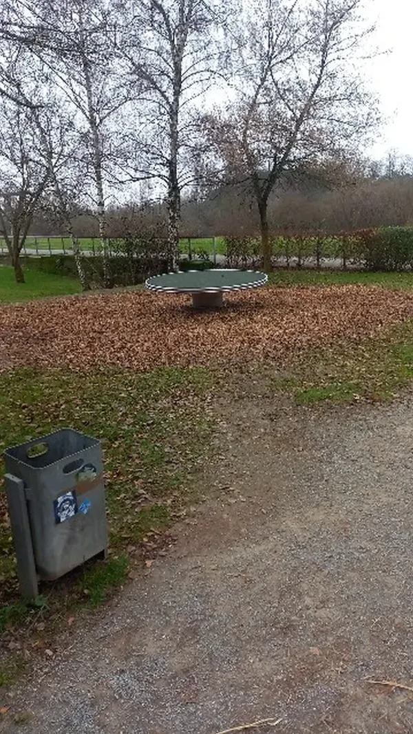 Sitzplatz mit Bank im Landschaftspark
