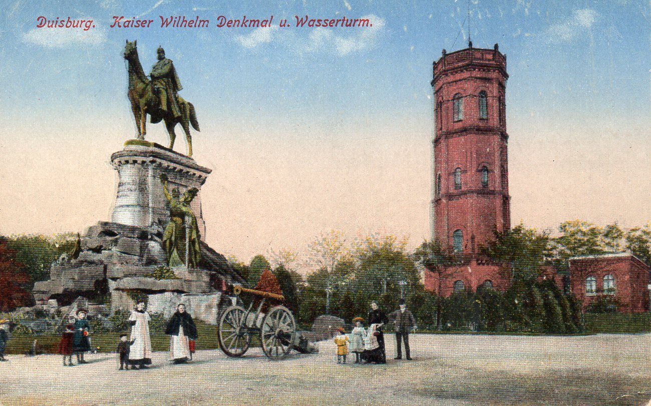 Postkarte Duisburg Wasserturm Jahr  1917 Poststempel
