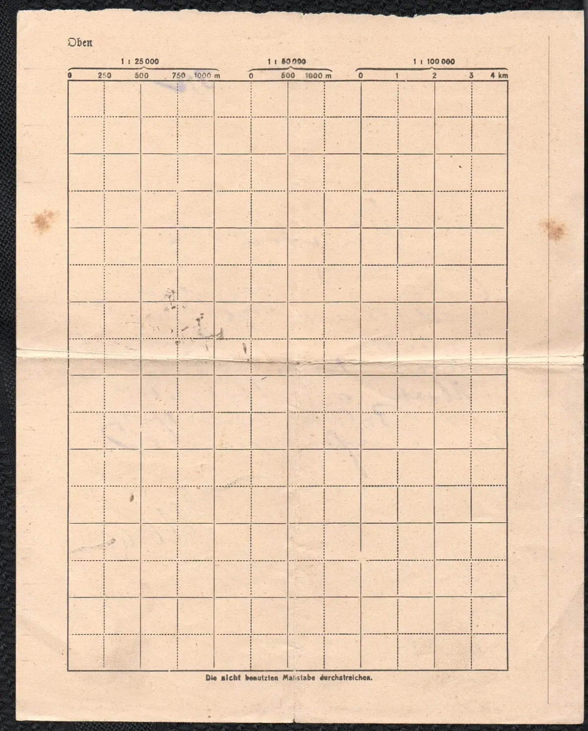 Feldlazarett-Bericht aus dem Ersten Weltkrieg Vorderseite unbeschrieben