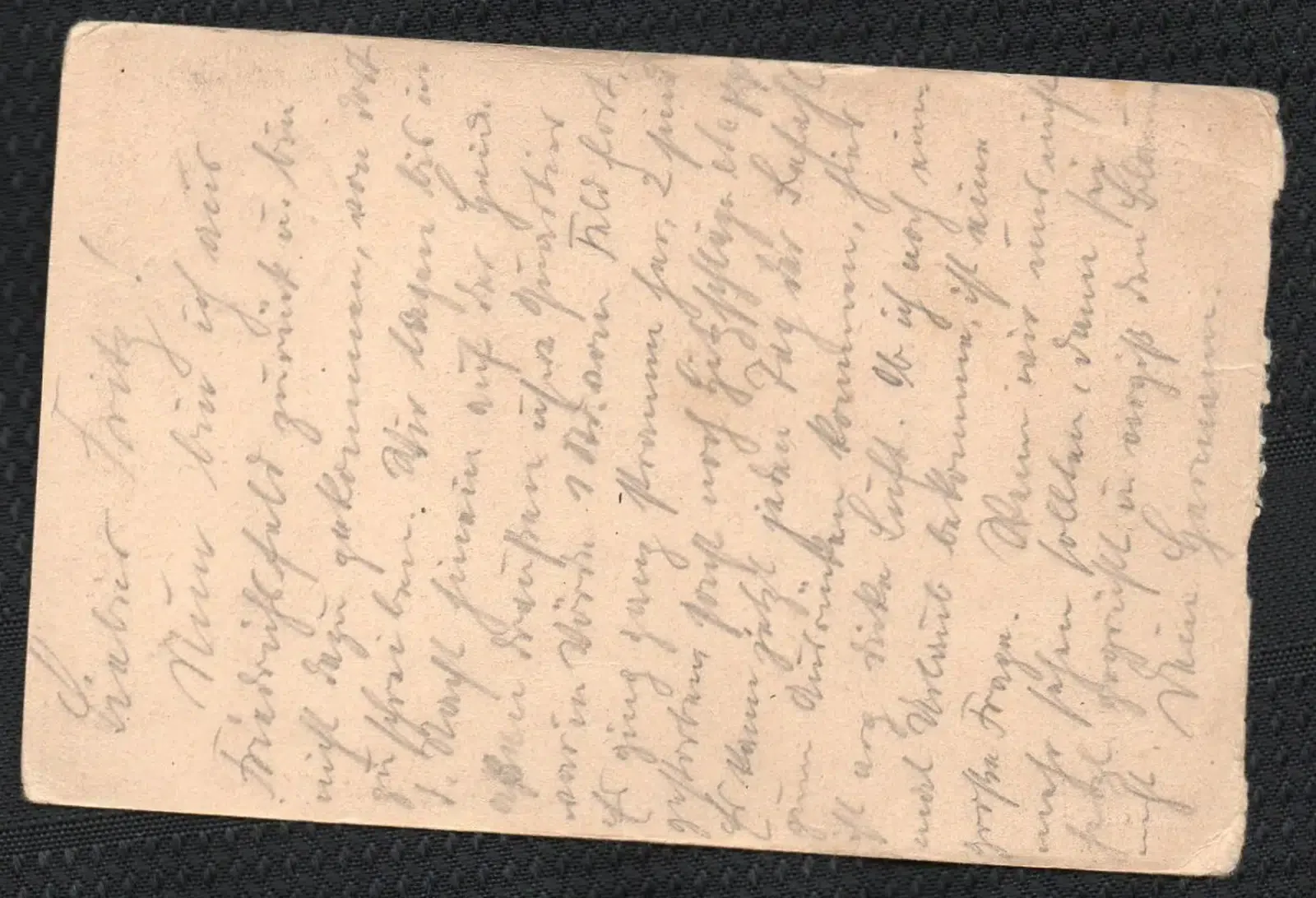 Feldpostkarte Alpen 18.8.1915 Rückseite