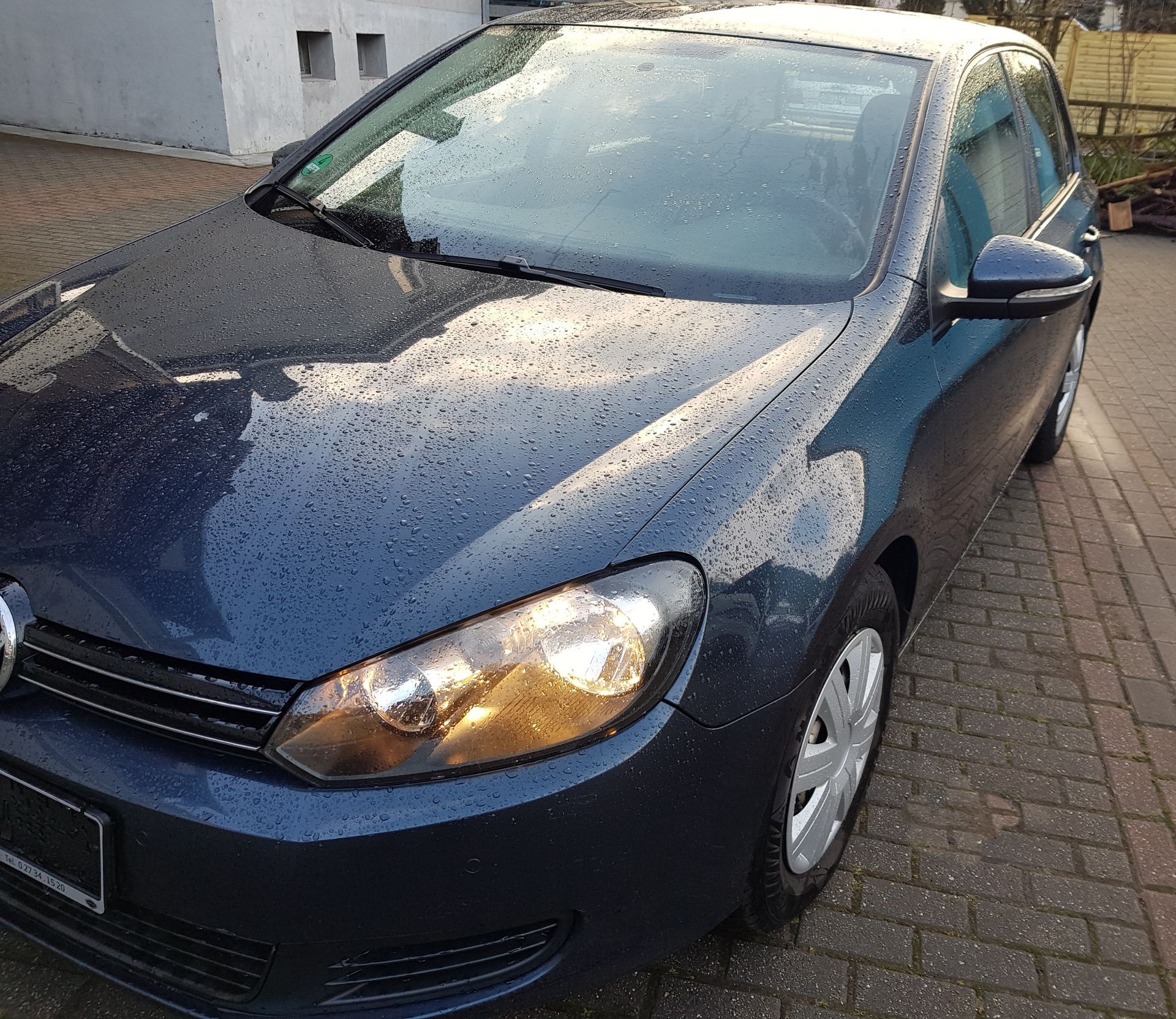 Golf 6 Limousine-Baujahr 2009-Blau-Front-Fahrerseite-TDI